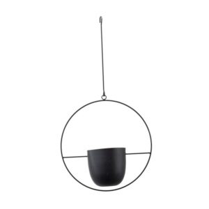 Pot rond suspendu noir