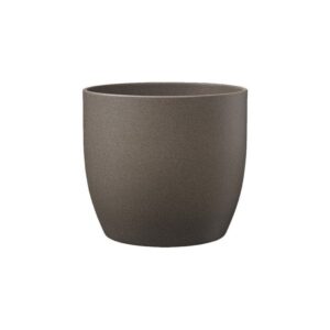 Pot Basel effet pierre gris brun