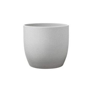 Pot Basel effet pierre gris pâle